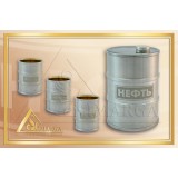 Бочка "Нефть" в серебре